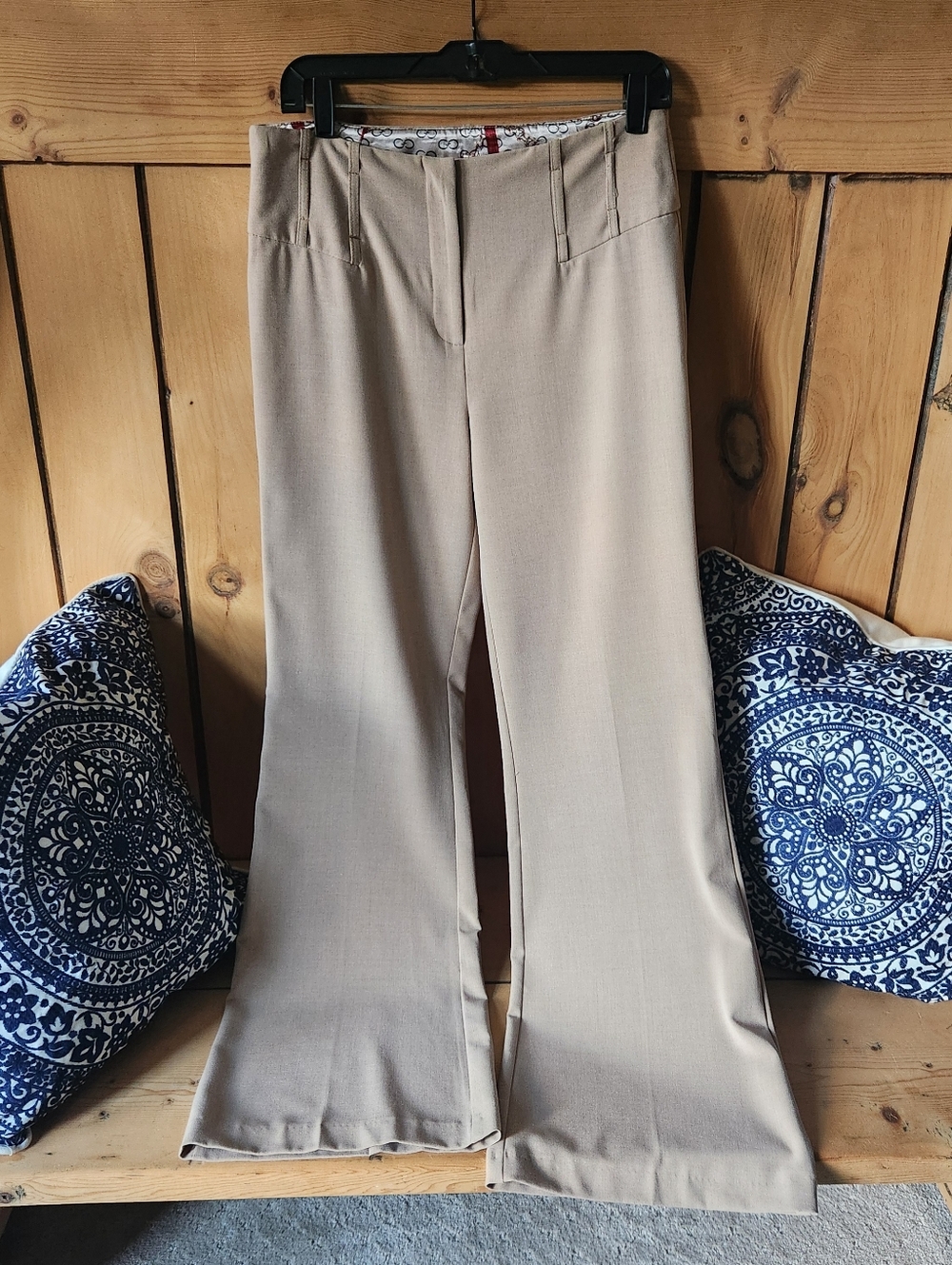 Beige Wide-Leg Women's Size 4 Jules & Leopold Dress Pants